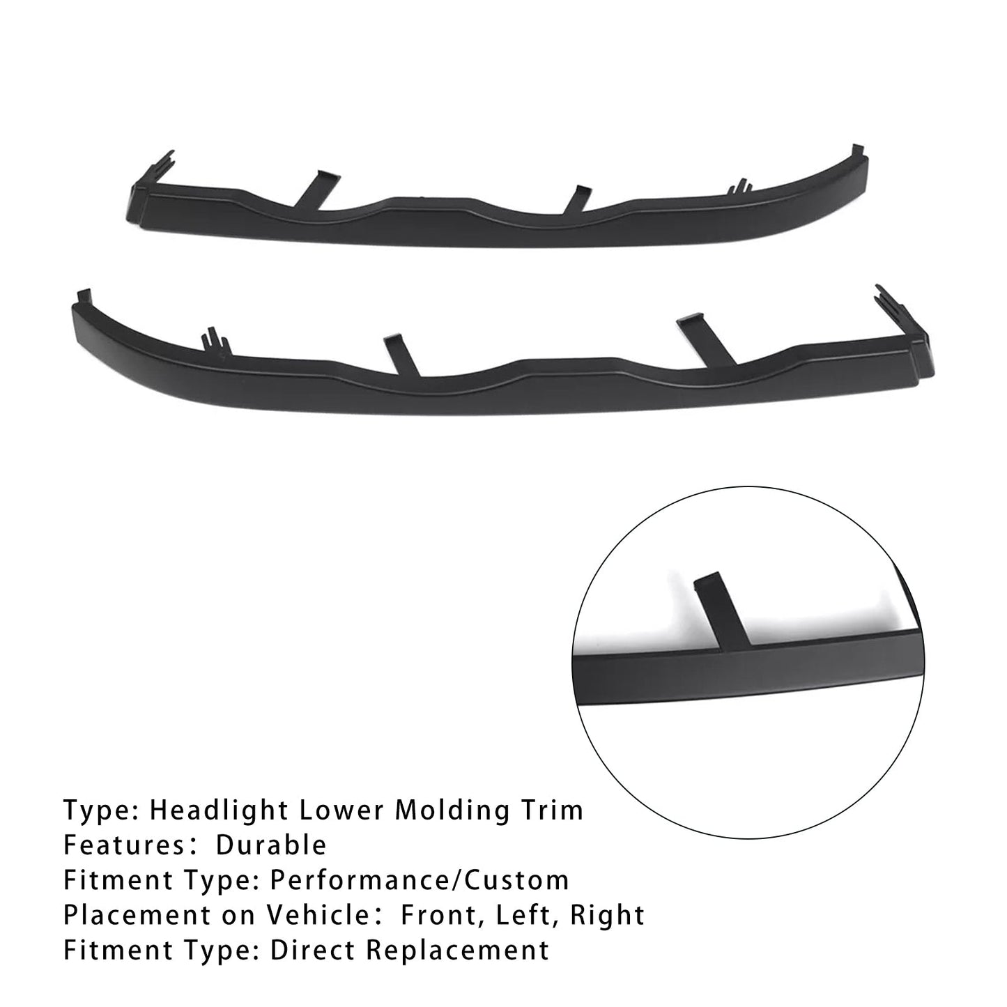 Modanatura inferiore del faro anteriore per paraurti anteriore BMW Serie 3 E46 4 porte 1998-2001 (2 pezzi)