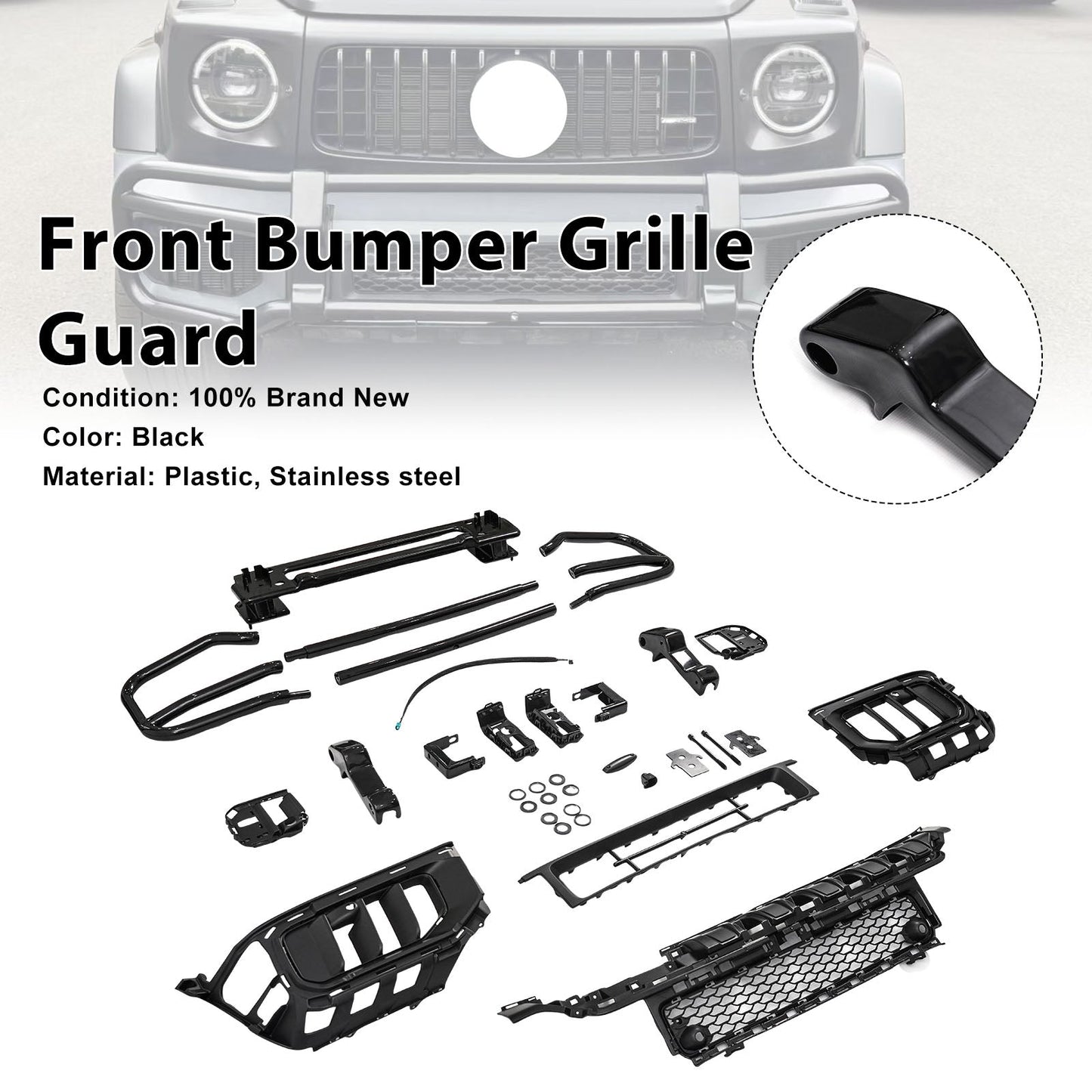 Paraurti anteriore con griglia di protezione Bull Bar per Mercedes Benz Classe G W465 2025+