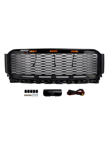 Griglia paraurti anteriore di ricambio in ABS con LED per Ford F150 Raptor 2021-2023