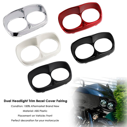 Copertura della cornice del faro anteriore doppio per Road Glide 1998-2013