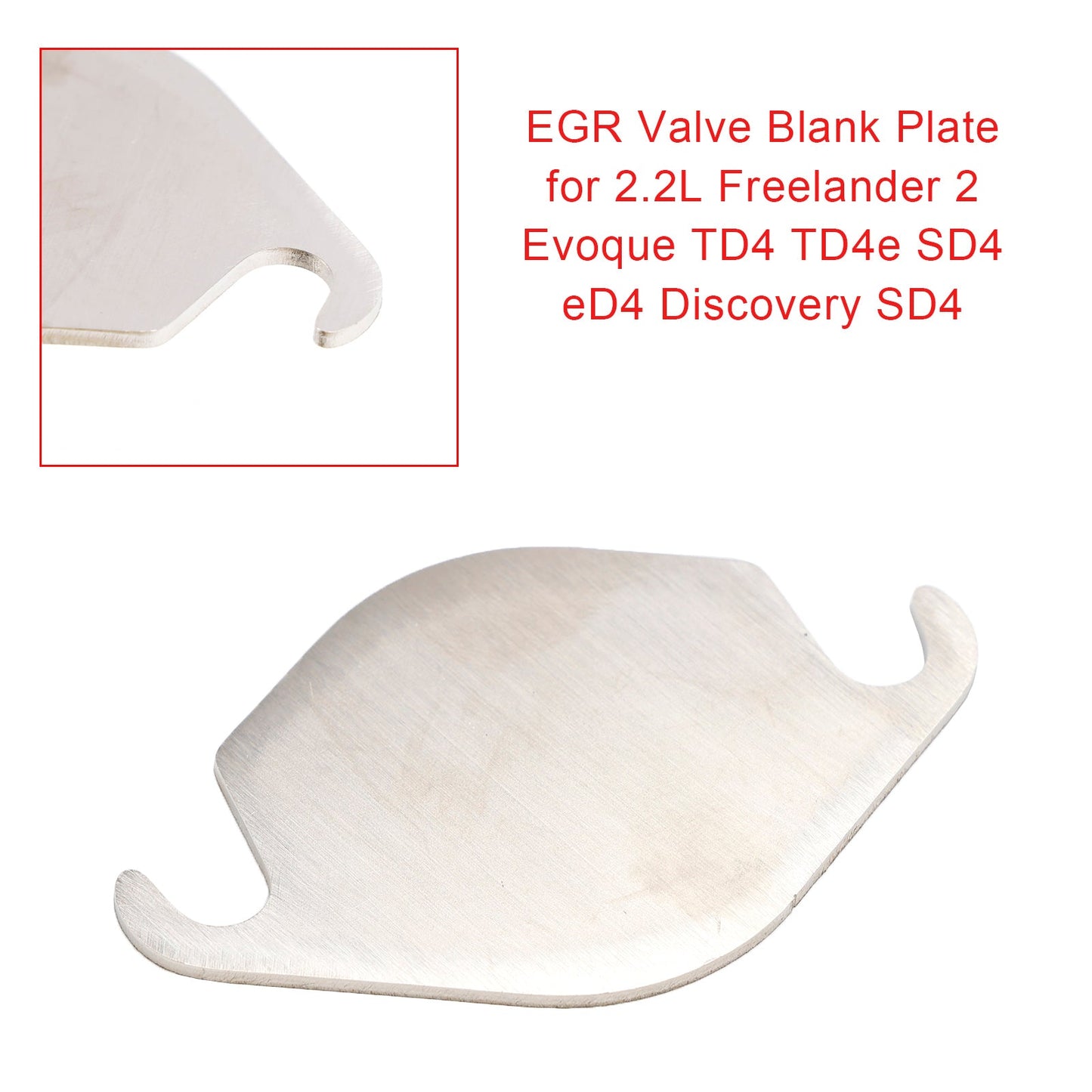 Piastra cieca valvola EGR per 2.2L Freelander 2 Evoque TD4 TD4e SD4 eD4 Discovery SD4