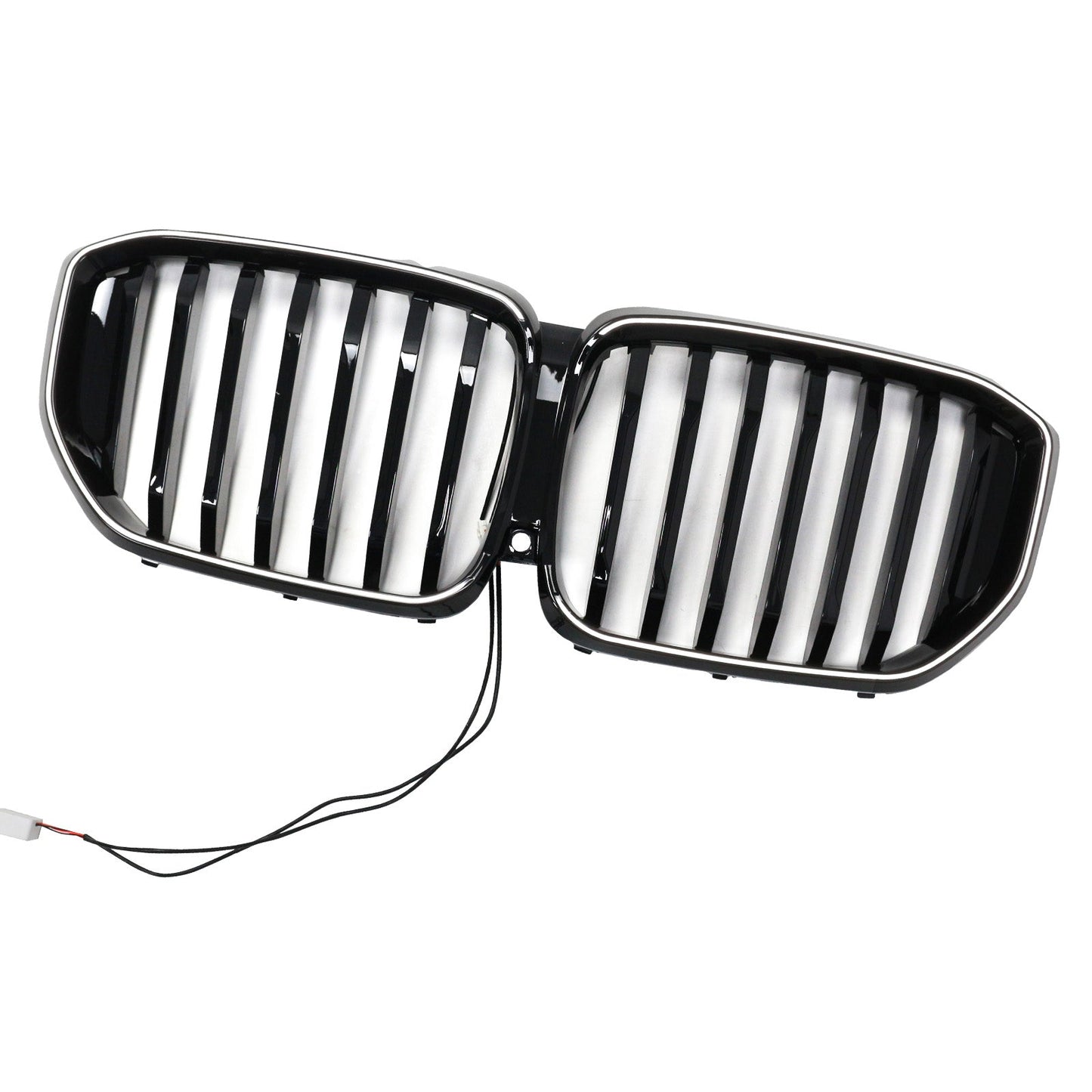 Per BMW G05 LCI X5 2024+ Griglia paraurti anteriore a linea singola con LED nero lucido