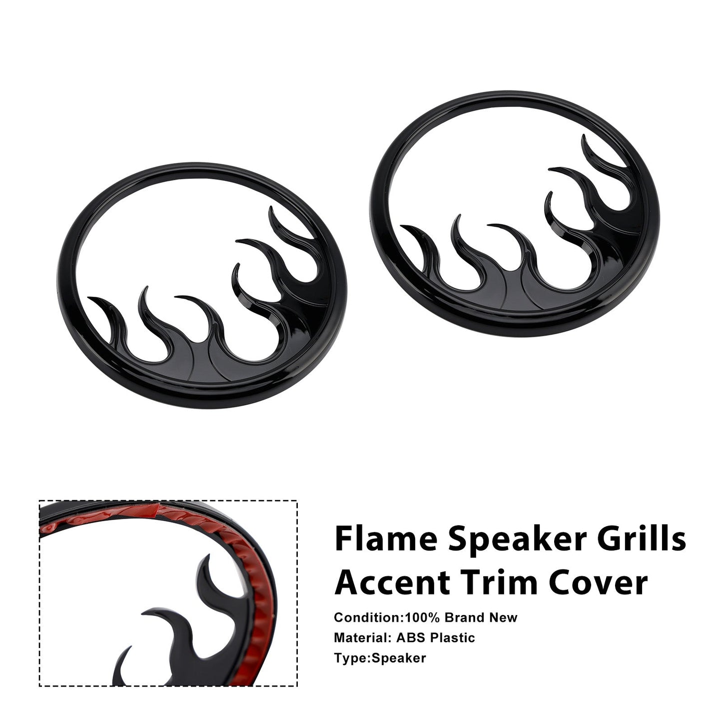 Griglie per altoparlanti Flame Accent Trim Cover per Touring Electra Glide Ultra Classic