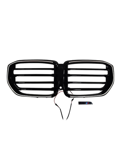 Griglia paraurti anteriore a linea singola con LED in stile M per BMW G05 LCI X5 2024+