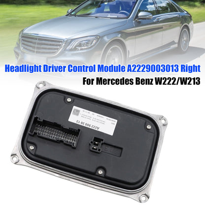 Modulo di controllo del conducente dei fari MERCEDES BENZ Classe E/S W222/W213/W238/W205 2017+ A2229003013 destro