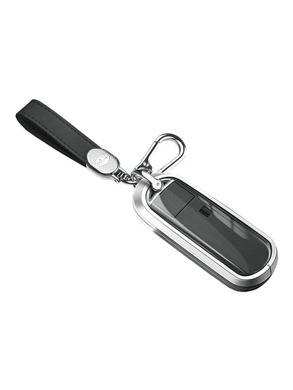 Custodia per chiave auto in TPU argentato in lega di alluminio con fibbia per Mazda CX-4 CX-5