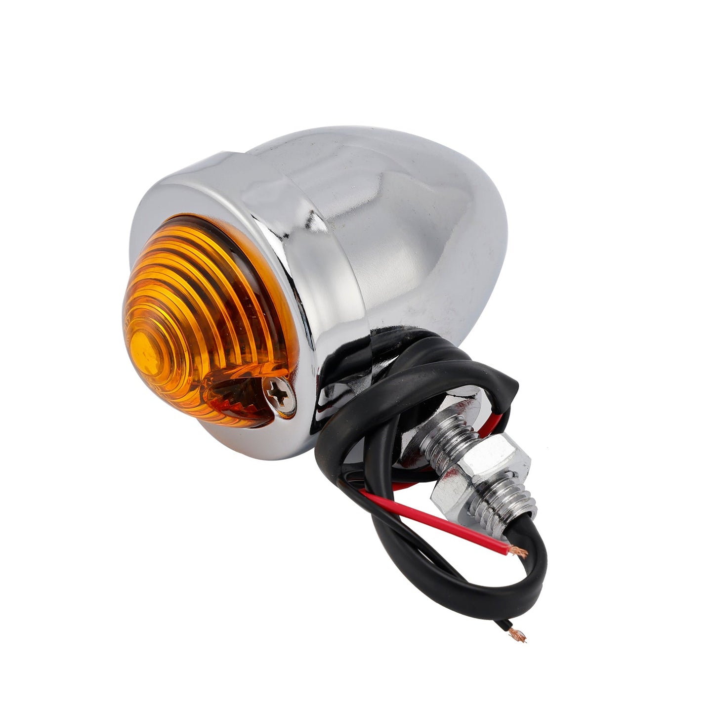 Faro fendinebbia cromato personalizzato per moto #D17 per Bobber Chopper da corsa