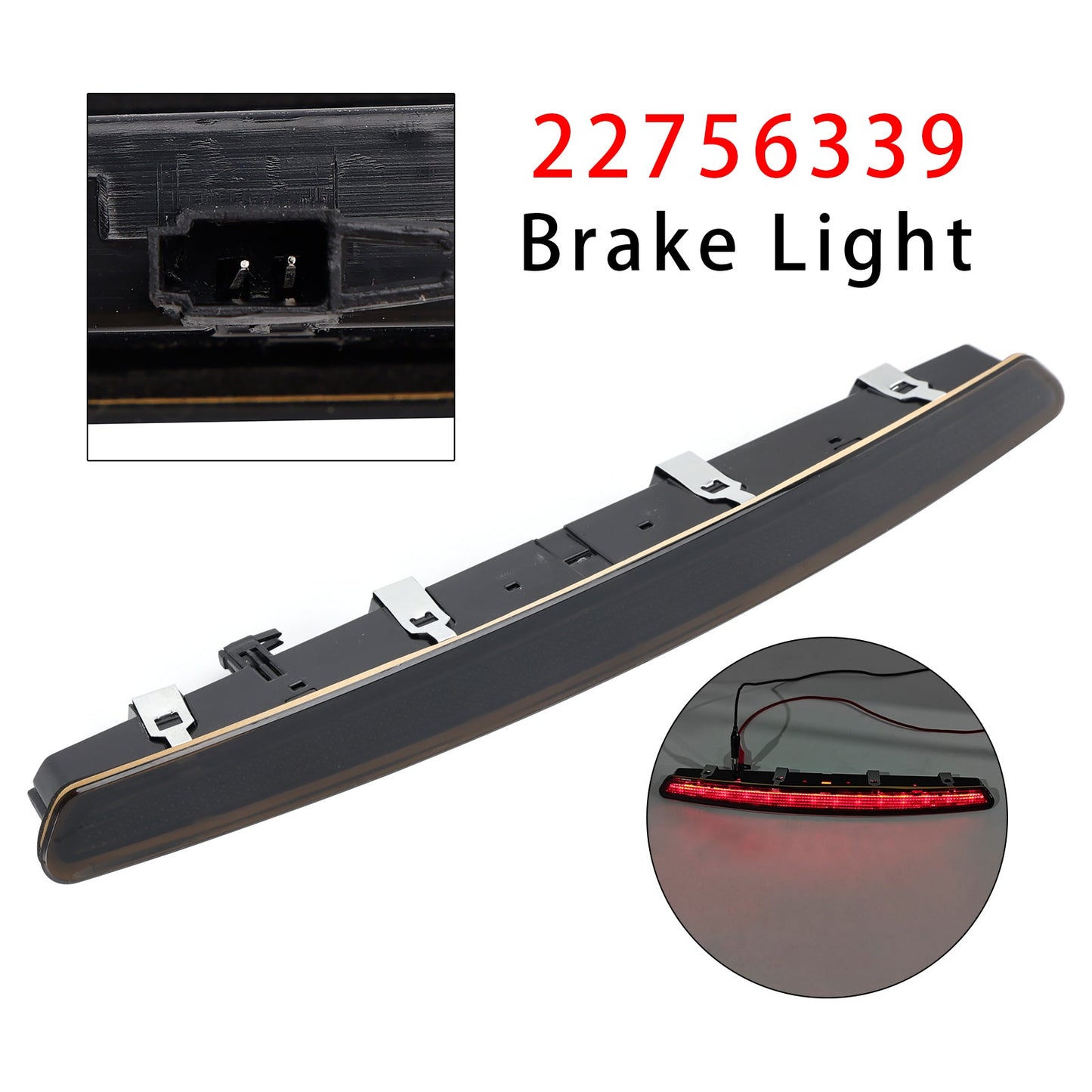 Fanale di stop posteriore rialzato per Vauxhall/Opel Insignia A Mk1 13-17 Facelift, nero