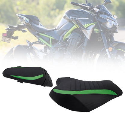 Sella completa imbottita per pilota e passeggero per Kawasaki Ninja Z900 2017-2024, colore nero.