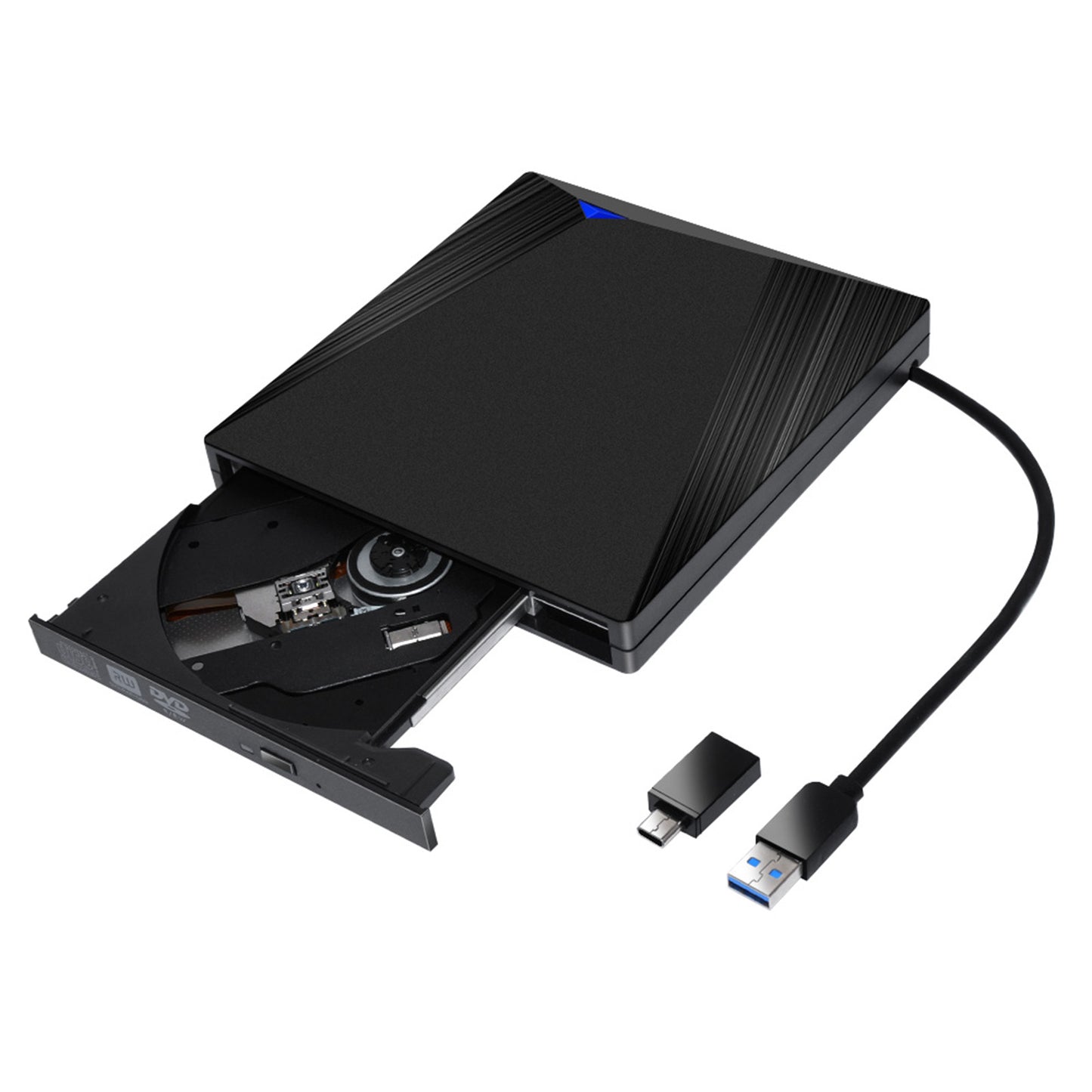 Type-C Usb3.0 External Dvd Cd Rw Drive Player Bruciatore Per Laptop Pc Blk