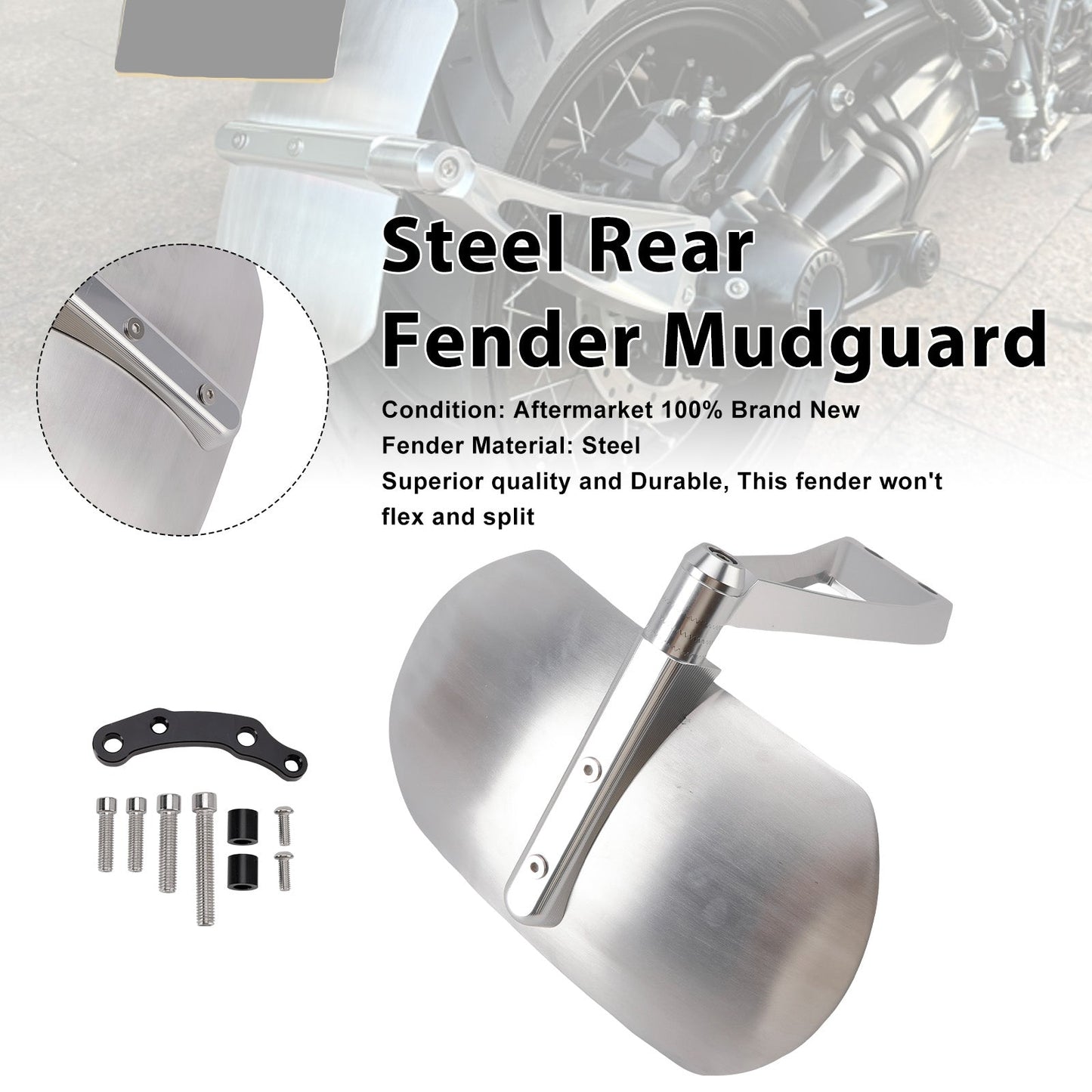 Parafango posteriore in acciaio per BMW R12 GS 2025-2026