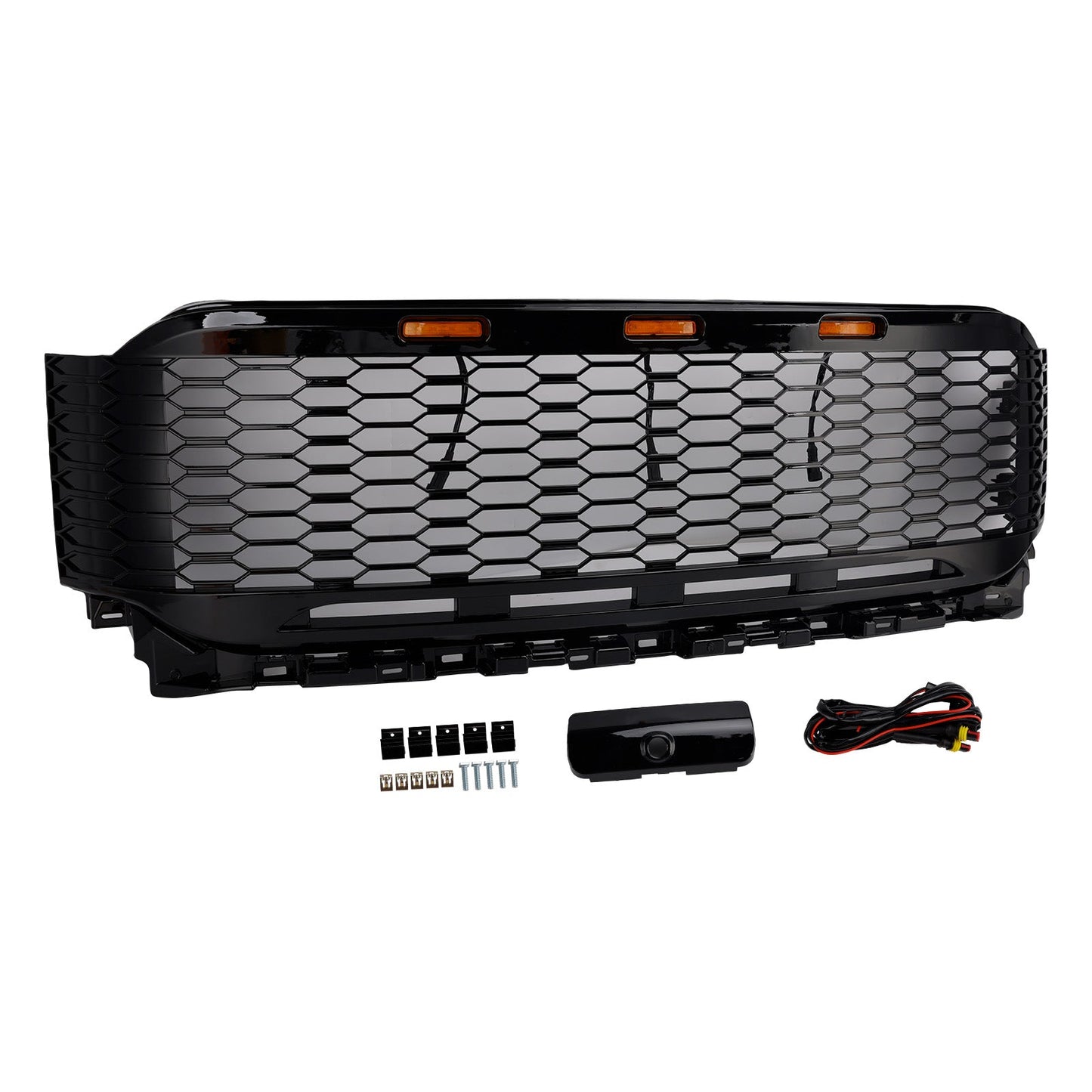 Griglia paraurti anteriore di ricambio in ABS con LED per Ford F150 Raptor 2021-2023