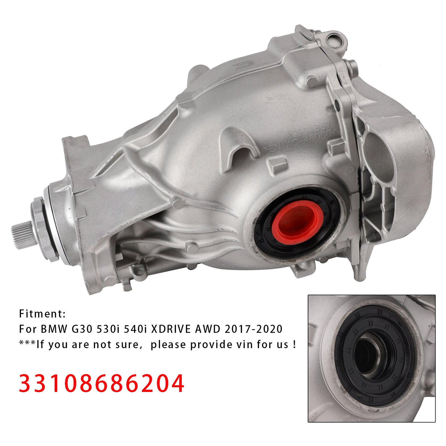 Gruppo differenziale posteriore BMW G30 530i 540i XDRIVE 2017-2020 rapporto 2.93 33108686204