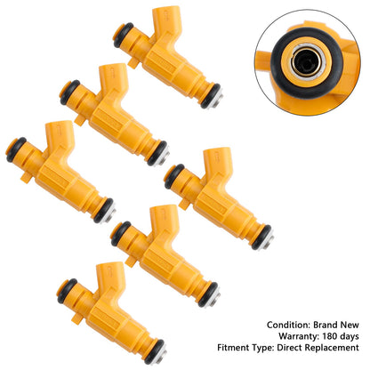 6 pezzi iniettore carburante 0280156129 adatto per Vauxhall Vectra adatto per Saab 9-3 2.8L 12581682