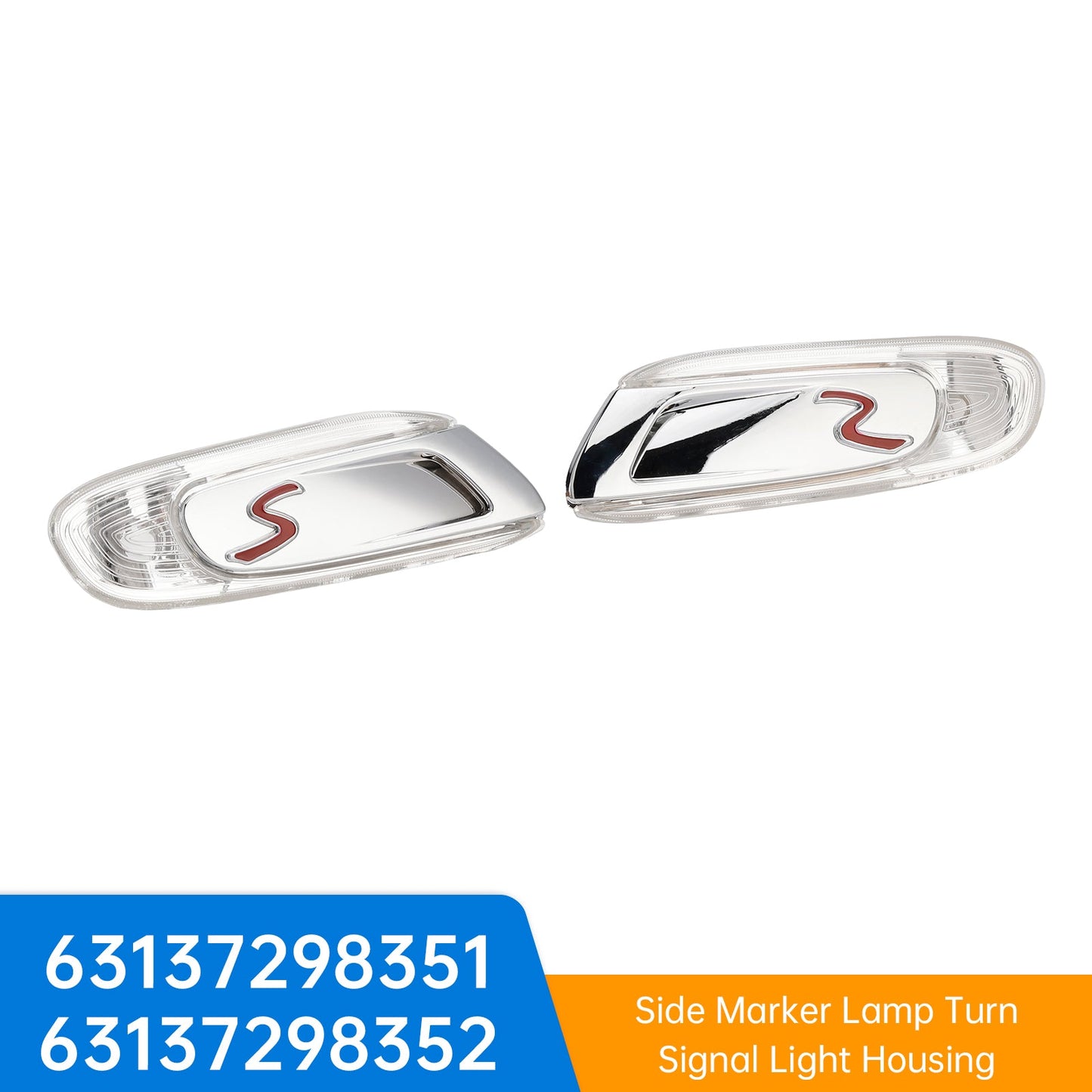 Alloggiamento luce indicatore di direzione per MINI F55 F56 F57 S, coppia, 2014-2021