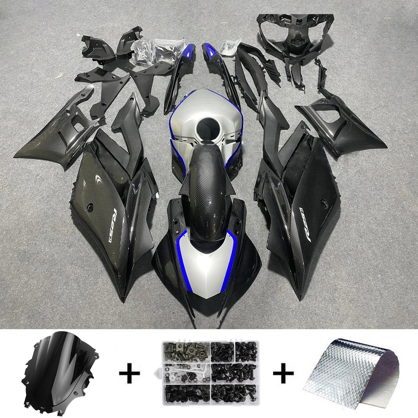 2019-2021 Yamaha YZF-R3 R25 Kit carena iniezione Carrozzeria Plastica ABS