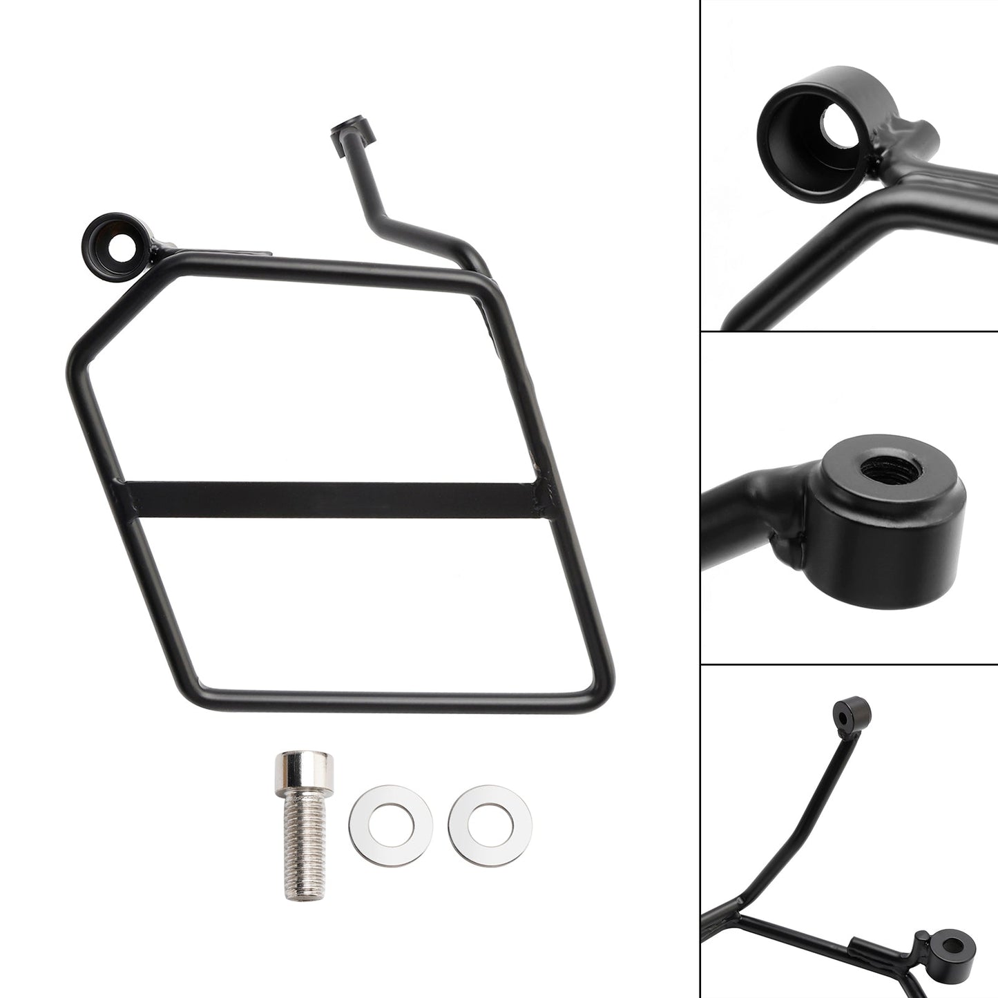 Supporto per borsa laterale portapacchi Honda Monkey 125 2018-2024, sinistro, nero