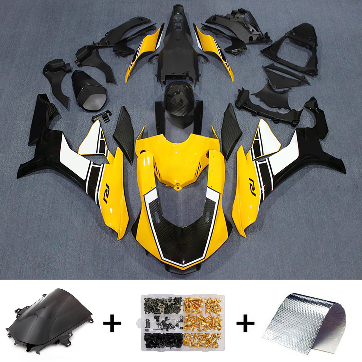 Kit carenatura in plastica ABS a iniezione adatto per Yamaha YZF 1000 R1 2015-2019