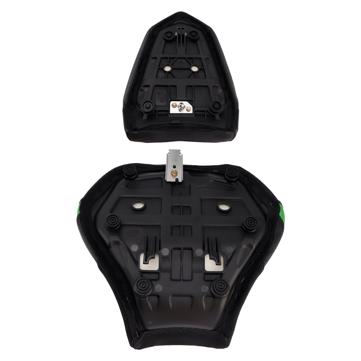 Kit cuscini passeggero Raider anteriori e posteriori per Kawasaki Ninja H2 Sx 2022-2025, colore verde.