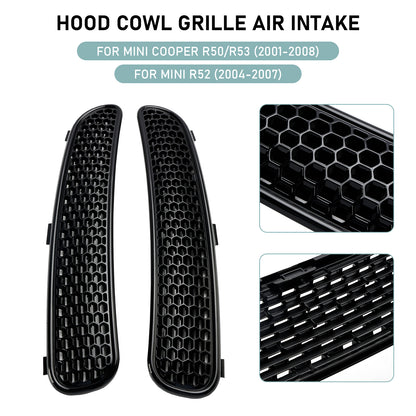 Hood Cowl Grille Air Intake Duct 7122506 & 7122505 Per Mini R50 R52 R53