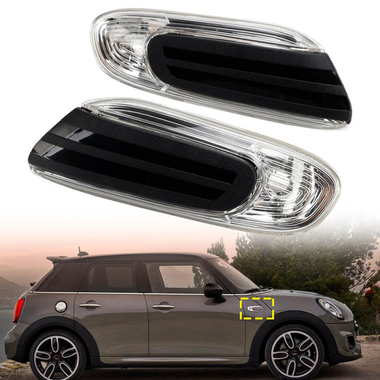 2 pezzi di indicatori di direzione aggiuntivi bianchi per BMW Mini F55 F56 F57