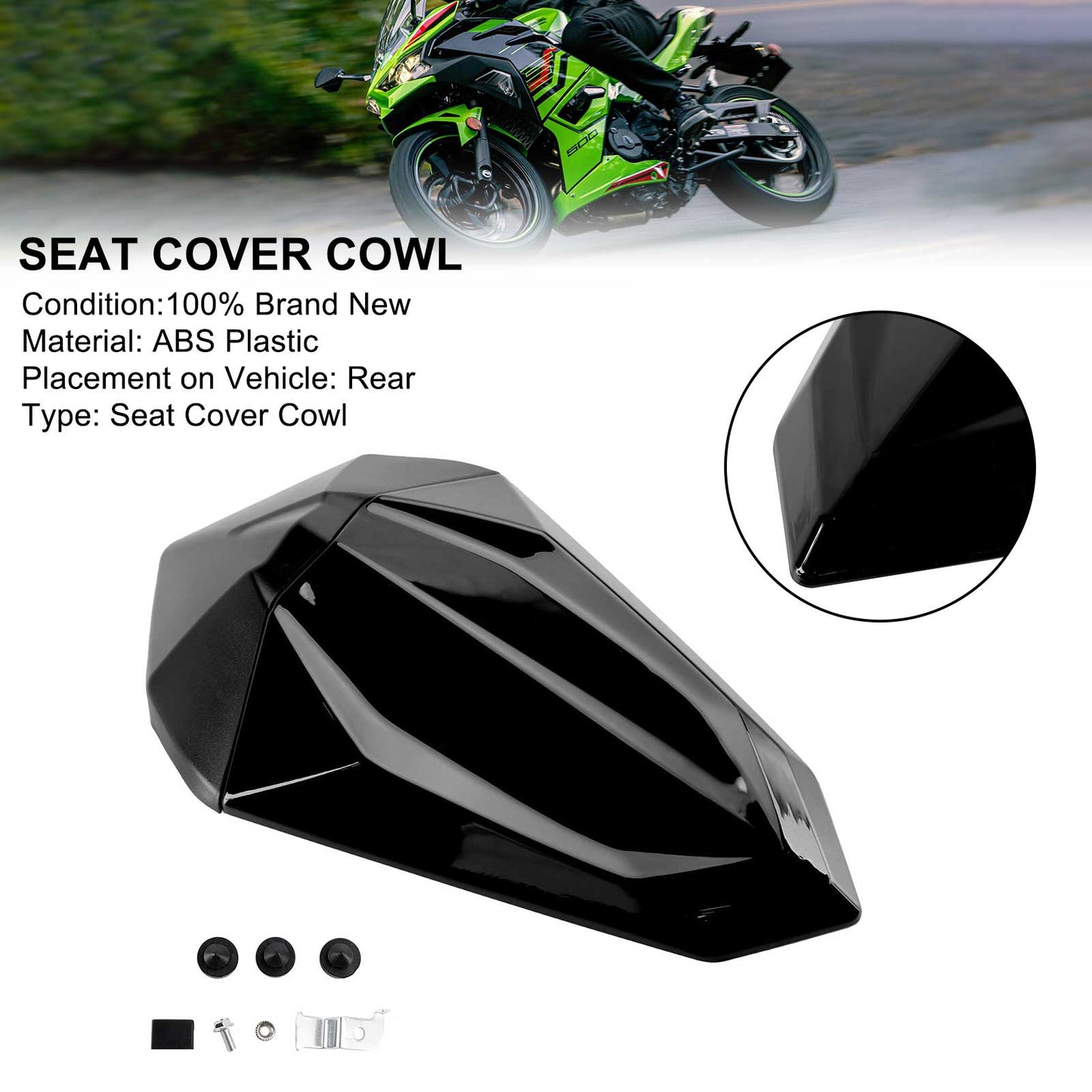 Carenatura posteriore per sedile posteriore Kawasaki Ninja 500 EX500R Z500 2024-2025