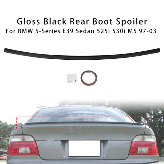 Spoiler posteriore nero lucido per BMW Serie 5 E39 Berlina 525i 530i M5 97-03