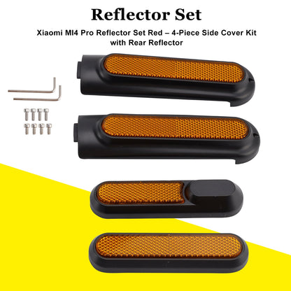 Set di 4 coperture laterali per scooter con catarifrangente posteriore per Xiaomi 4 Pro (1a generazione)