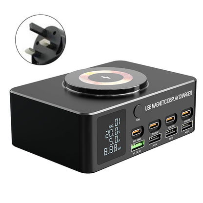 Caricabatterie USB multiporta intelligente per notebook PD100W, caricabatteria rapido da 140 W, Regno Unito