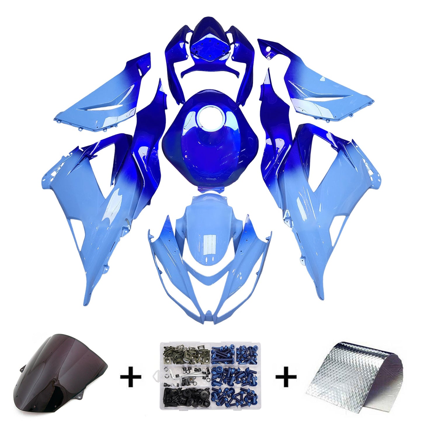 Kit carenatura iniezione in plastica ABS adatto per Kawasaki ZX6R 636 2013-2018