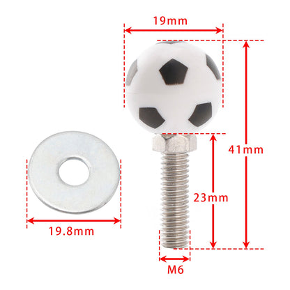 Viti per telaio targa da calcio con testa personalizzata in plastica M6, bulloni, ferramenta X4