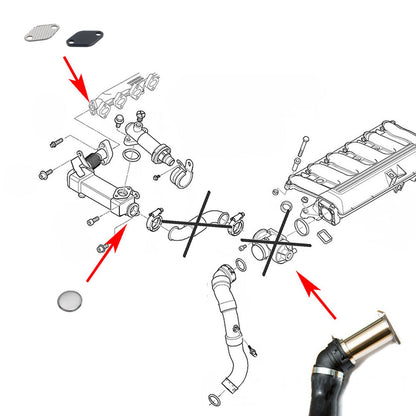 2002/9-2006/8 BMW Serie 3 E46 330d M57N EGR Kit di chiusura M57N2 Motore Diesel