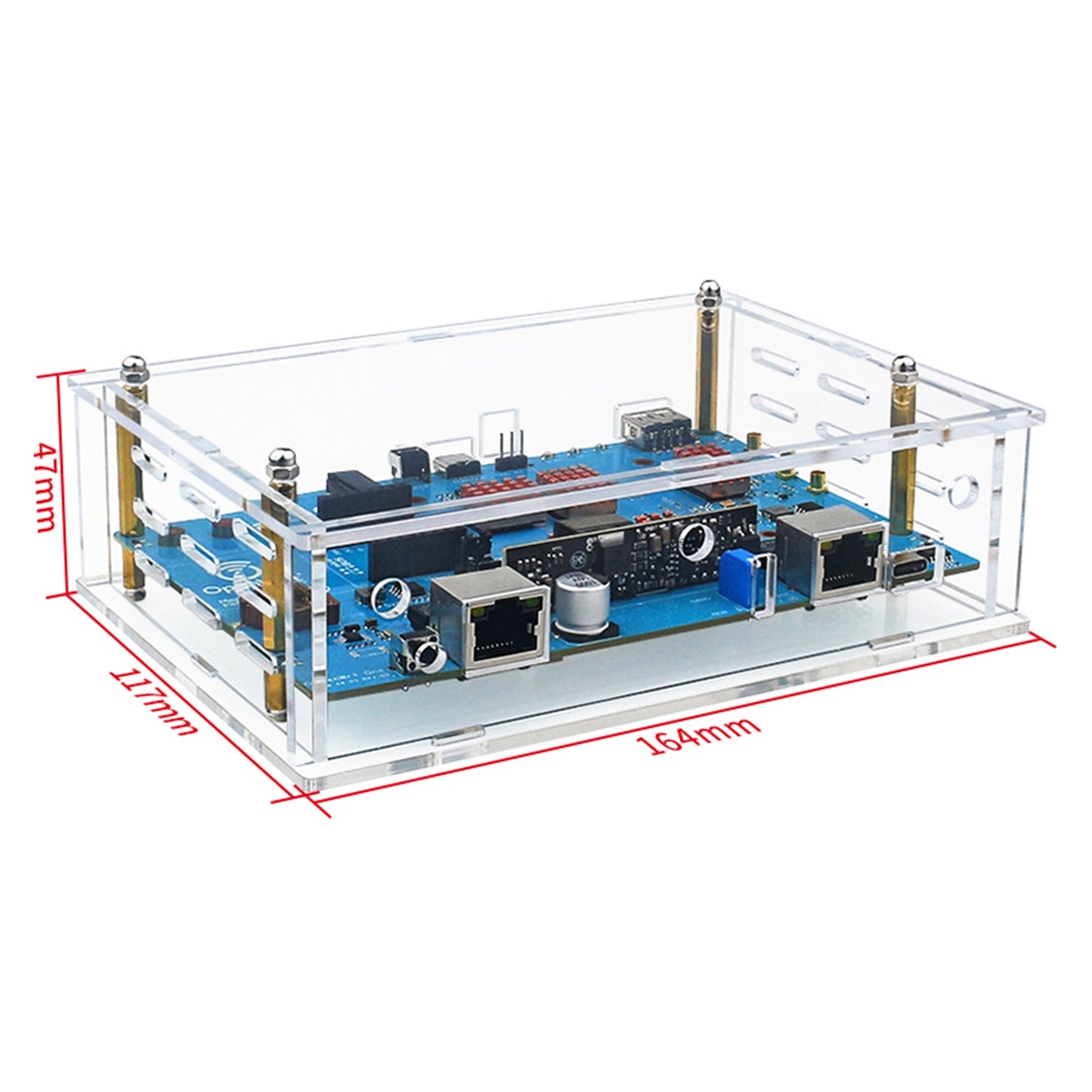 BananaPi Openwrtone Shell Guscio protettivo trasparente in acrilico Antenna esterna