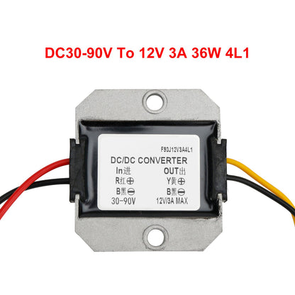 Convertitore Buck Step-Down impermeabile da DC30-90V a 12V 3A 36W Modulo di alimentazione per auto