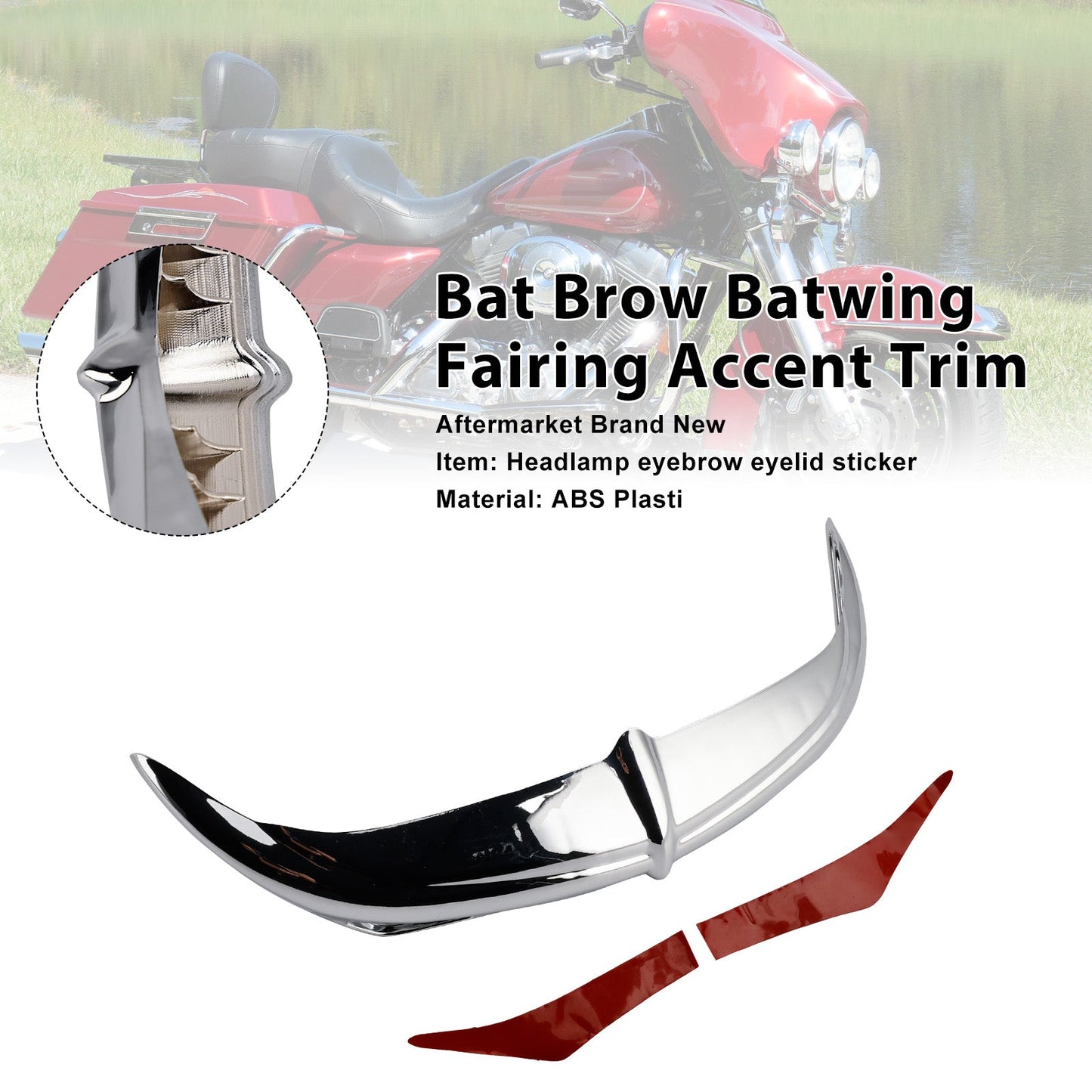 Decorazione decorativa Bat Brow Batwing per Electra Street Glide Trikes 96-13