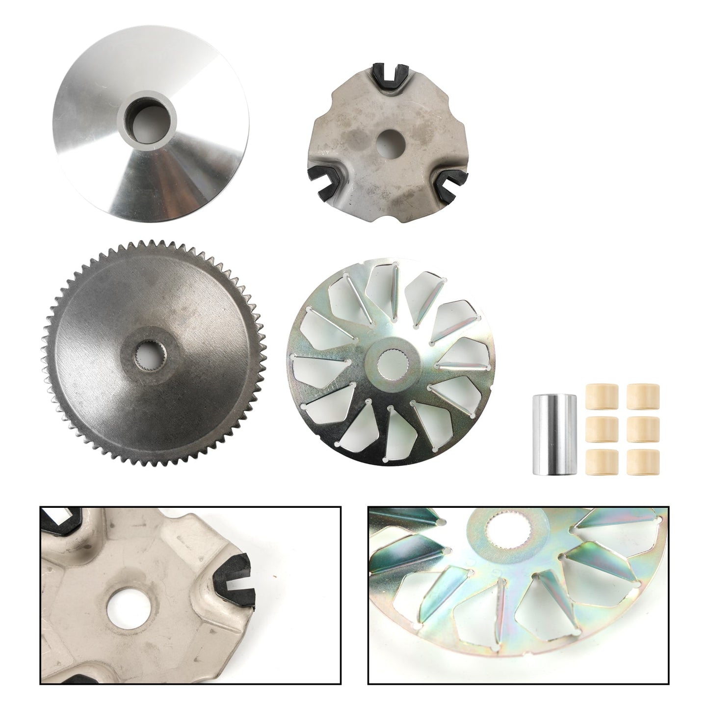 2012-2014 Honda NHX110 Lead110EX Silver Front Clutch Variator Pulley Set 22102-Kzl-930