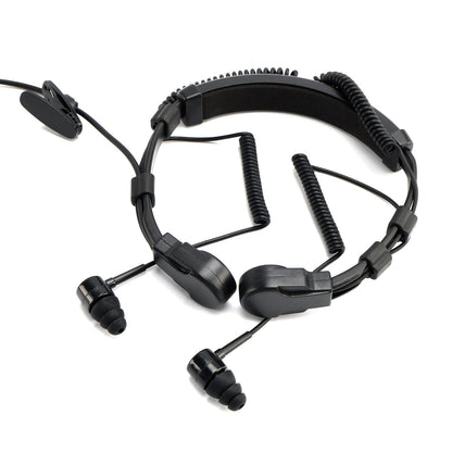Cuffie con microfono a vibrazione telescopico K-Head per TK-208 TK-220 TH-D7 TH-F6