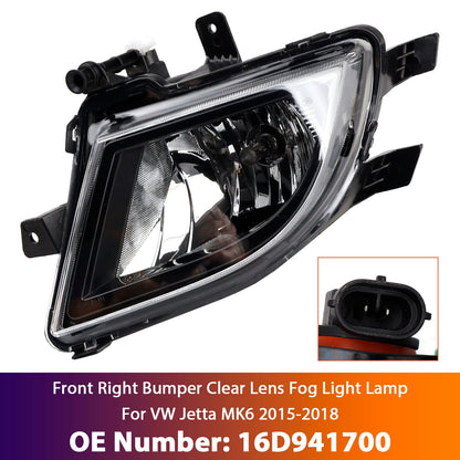 Lampada fendinebbia trasparente per paraurti anteriore destro VW Volkswagen Jetta 2015-2018