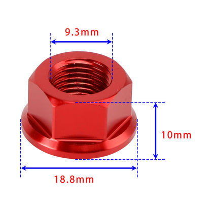 6x Dadi per corona posteriore M10 x 1mm per Ducati Panigale V2 V4 V4S 1199 1299 12-24