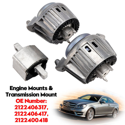 2010-2016 Mercedes-Benz Classe E A207 3 supporti motore e supporto trasmissione 2122406417 2122400418