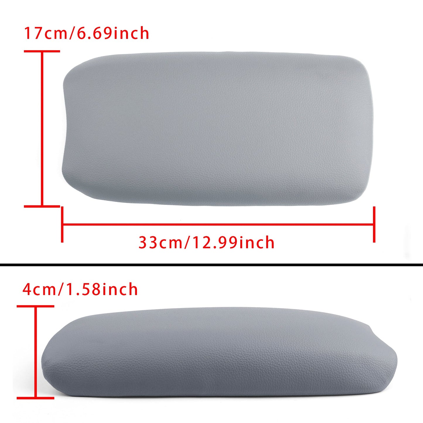 Coperchio della console centrale del bracciolo in pelle grigia per Honda CIVIC 2006-2009