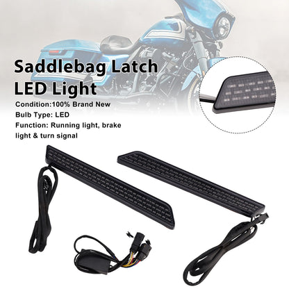 Chiusura borse laterali con luce LED per Touring Electra Street Road Glide 14-23