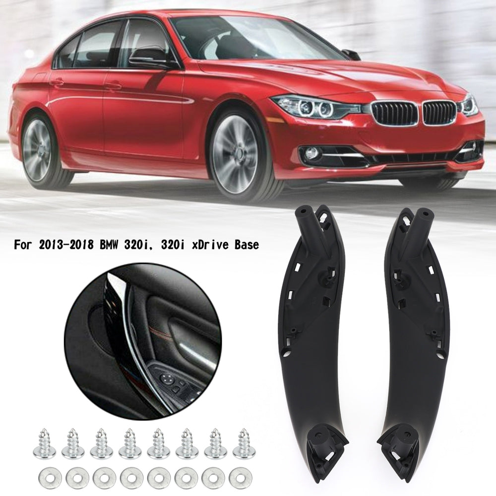 Nero Fronte L+R Maniglia Interno Porta Tirare Maniglia Per BMW F30 F34 F35 2013+