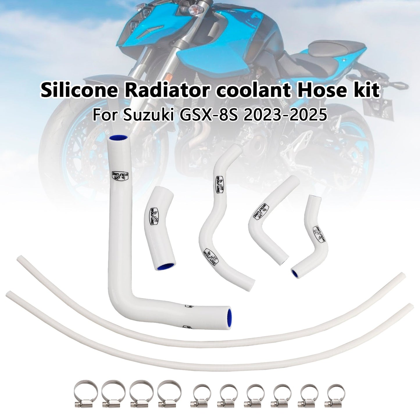 Tubo flessibile del liquido di raffreddamento del radiatore in silicone Suzuki GSX-8S 2023-2025
