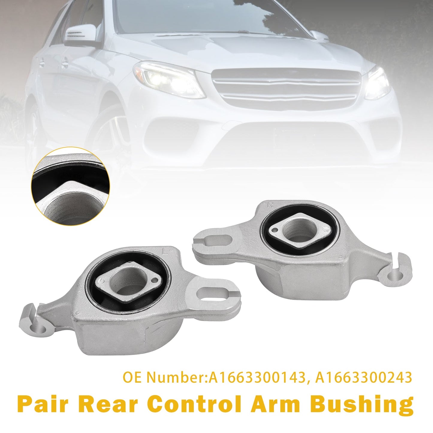 2x Boccola braccio oscillante posteriore 1663300143 per Mercedes-Benz GL350 ML250 GLE63 AMG