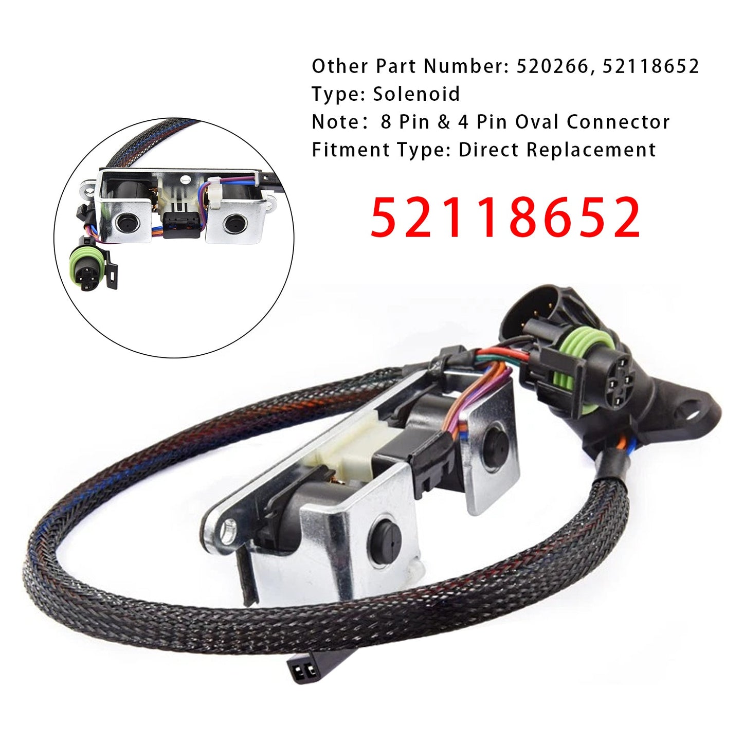 Solenoide di bloccaggio e overdrive 52118652 per Dodge 42RE 46RE 47RE 1996-1999