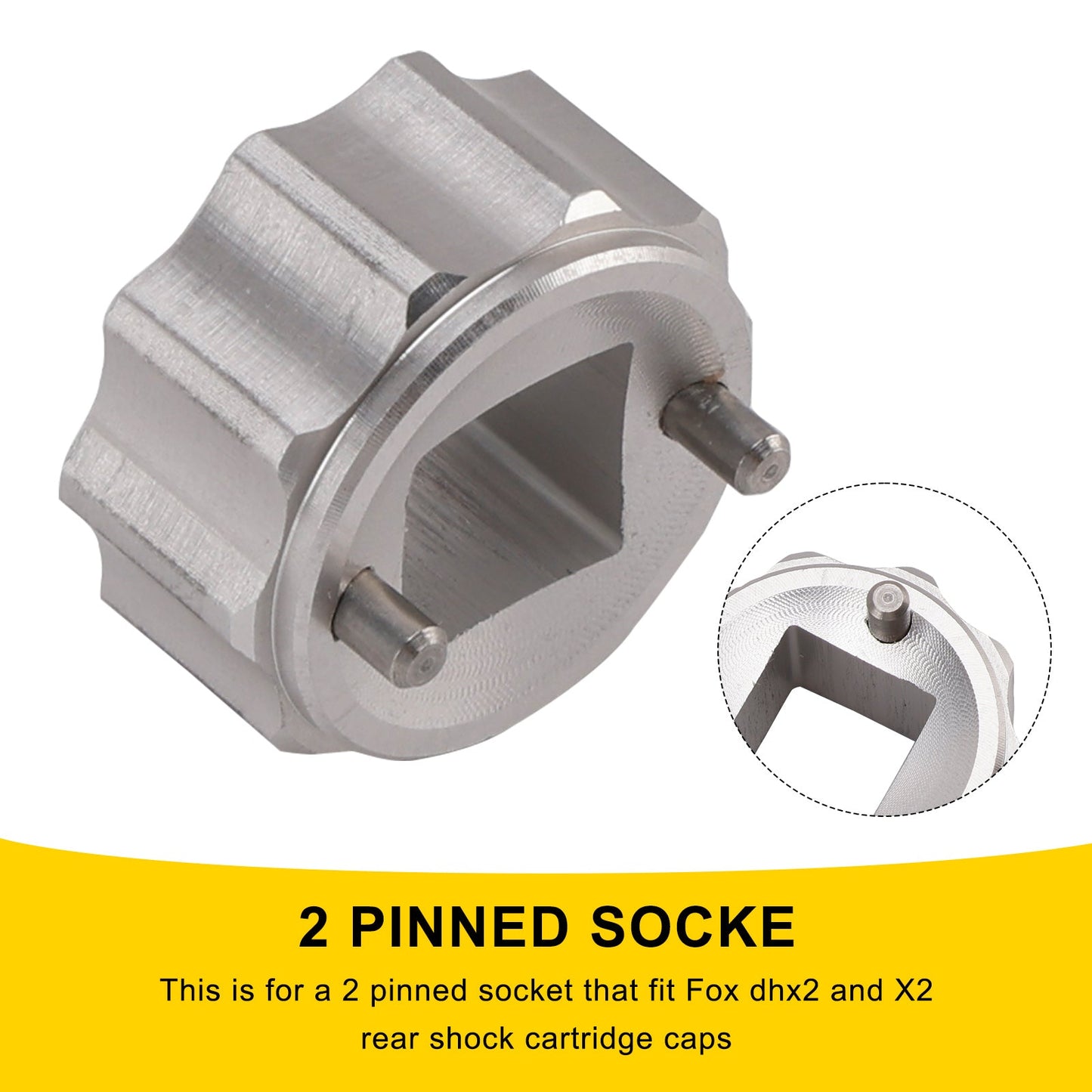 2016-2020 Strumento/presa per tappo cartuccia ammortizzatore a 2 pin #398-00-417 per Fox X2/DHx2