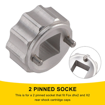 2016-2020 Strumento/presa per tappo cartuccia ammortizzatore a 2 pin #398-00-417 per Fox X2/DHx2