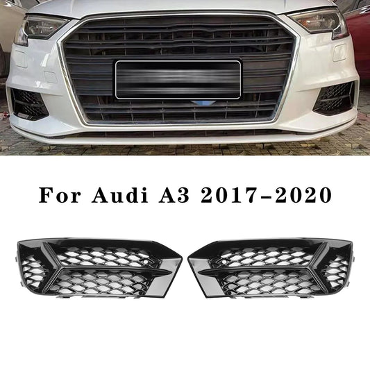Griglia paraurti anteriore Audi A3 2017-2020 Copertura fendinebbia Telaio lampada Trim Fit