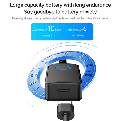 Ricevitore trasmettitore Bluetooth 5.4 2 in 1 adattatore audio wireless da 3,5 mm